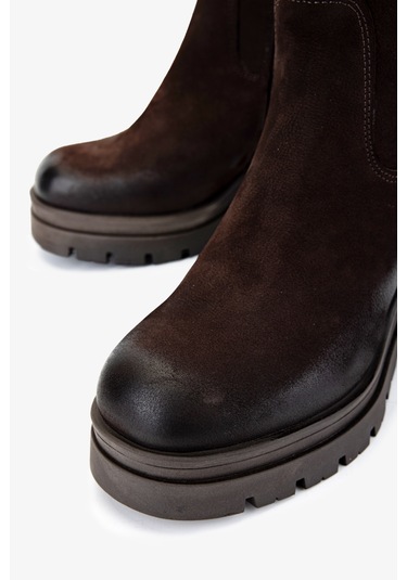 Valmenti Kadın Hakiki Deri Kahverengi Nubuk Casual Çizme 322 2351307 Bn Czm Sk24-25 Kahve Nbk Kahverengi