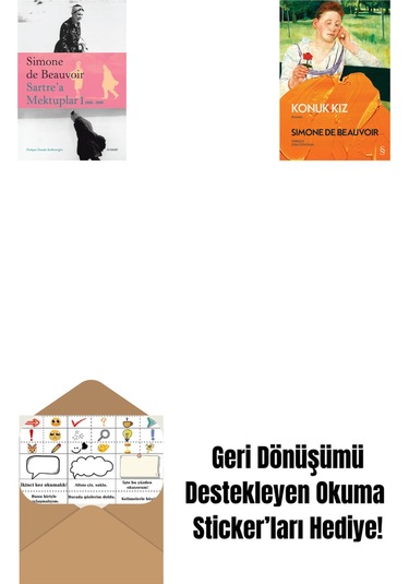 Sartre A Mektuplar 1: 1930-1939 + Konuk Kız + Okuma Sticker'ları