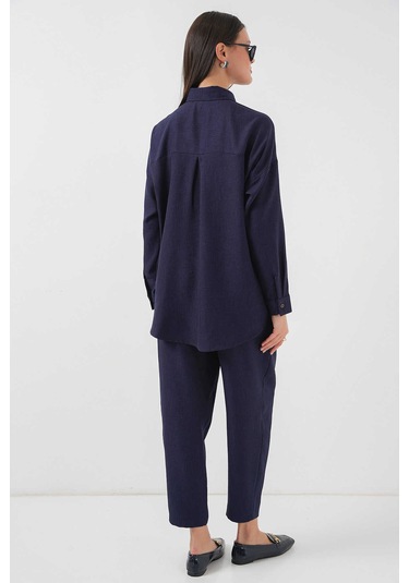Gabria Keten Ön Düğmeli Takım Lacivert