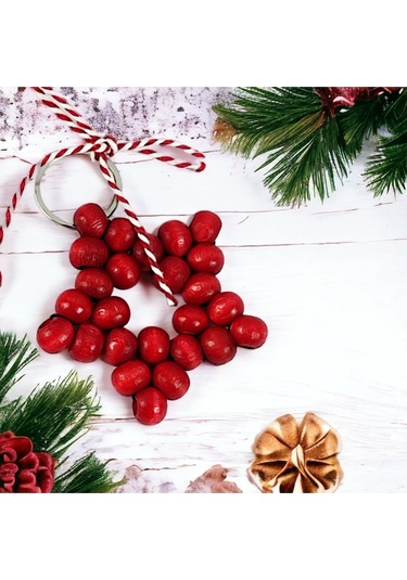 Yılbaşı Hediyesi Kırmızı Anahtarlık Yeni Yıl Hediyesi 10 Adet