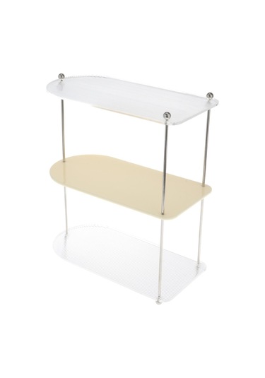 Suntek Katmanlı Vanity Organizatör Tepsi Baharat Rafı Yatak Mutfak Dresser 3 Katmanlı Beyaz