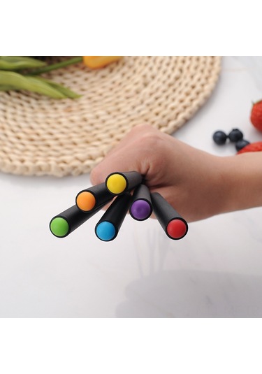 Mufunye 6'lı Paslanmaz Çelik Çatal Seti: Peynir, Meyve, Tatlı Ve Çikolata Servisi İçin Plastik Kollü Pratik Çatal Diğer