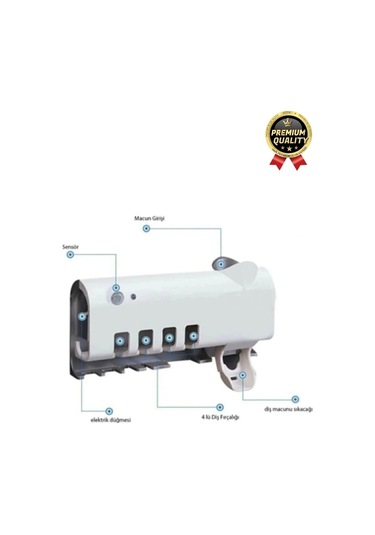 Akıllı Güneş Enerjili Usb Şarjlı Diş Macunu Sıkacağı 4 Diş Fırçası Uv Işık Sterilizatörü Temizleyici Çok Renkli