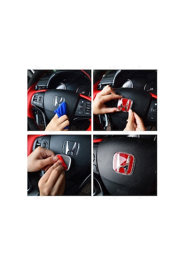 Honda Civic 2006-fd6 Kırmızı H Direksiyon Ablem-logo