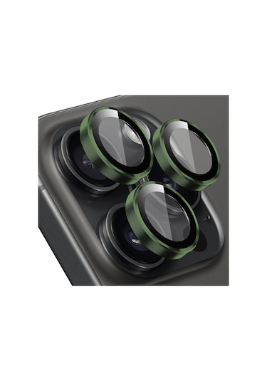 Buff Iphone Uyumlu 15 Pro Max / 15 Pro Uyumlu Kamera Metal Lens Koruyucu Gökkuşağı