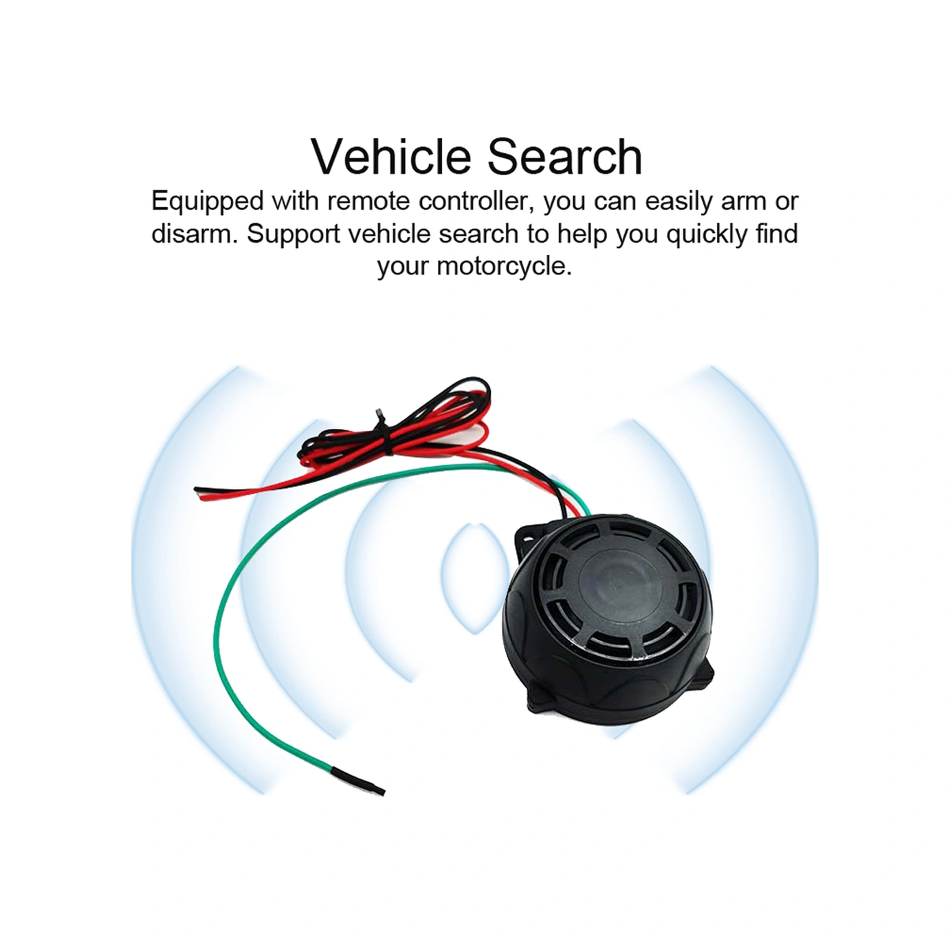 Xindoker 12v Motosiklet Antenksiyon Sistemi, 115-120db Yüksek Sesli Alarm, 5 Seviye Hassasiyet Ayarı, Araç Arama Fonksiyonu, 1 Kumanda, Siyah