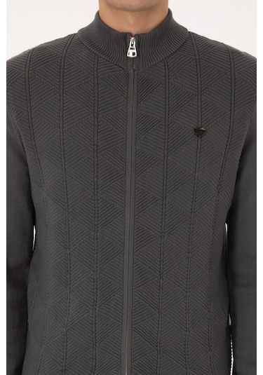 U.s. Polo Assn. Erkek Gri Hırka Triko 50315024-vr024 Grı