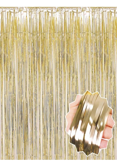 Büro Ev Ofis Etkinik Dekoru İçin Mat Golden Püsküllü Kapı Perdesi Diğer