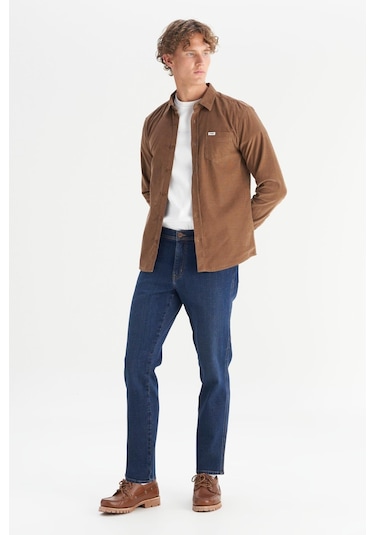 Wrangler Erkek Kadife Gömlek Camel Camel