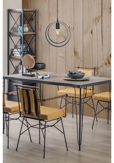 Runden Avize Siyah Metal Sarkıt Ferforje Retro Rustik Ofis Cafe Otel Dekoratif Modern Tavan Lamba