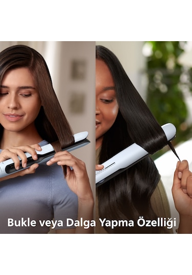 Philips Saç Düzleştirici BHS520/00,Bukle Özelliği, Argan Yağı Katkılı, İyonik Bakım