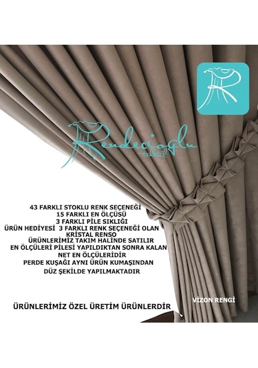 Fon Perde İpek Soft Yarı Parlak 1. Kalite Perdelik