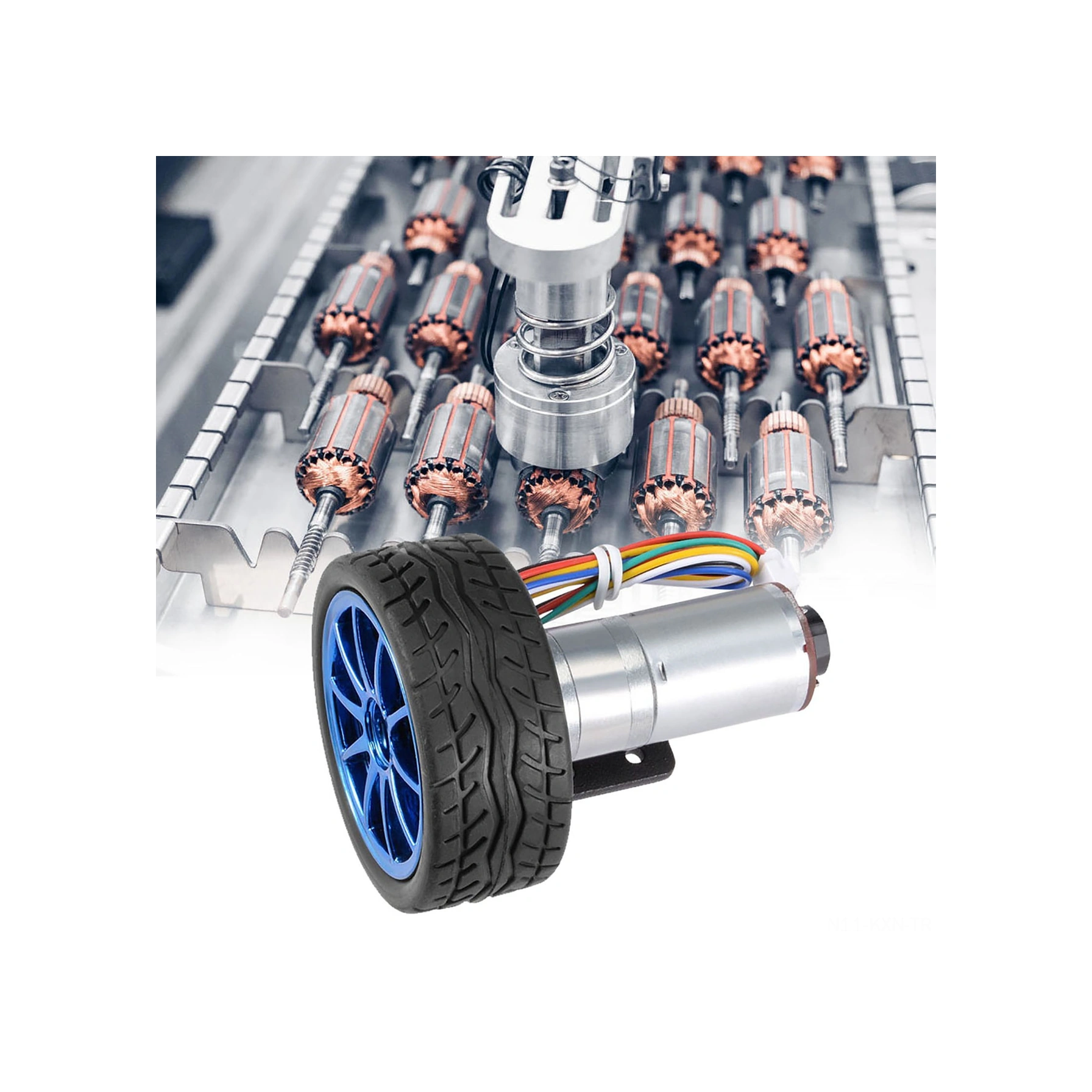 Kosona Jga25-371 12v 100rpm Yavaşlatma Motoru - Akıllı Araç, Robot Ve Yazıcı İçin Dayanıklı Metal Dişli Kutusu