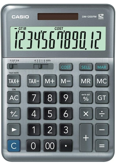 Casio DM-1200FM Masaüstü 12 Hane Hesap Makinesi