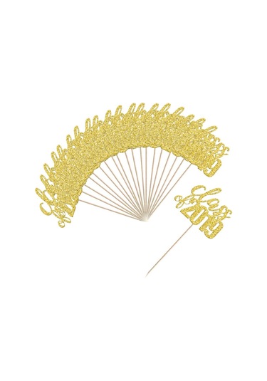 Homyl Mezuniyet Partisi Için 2019 Cake Toppers Altın Altın