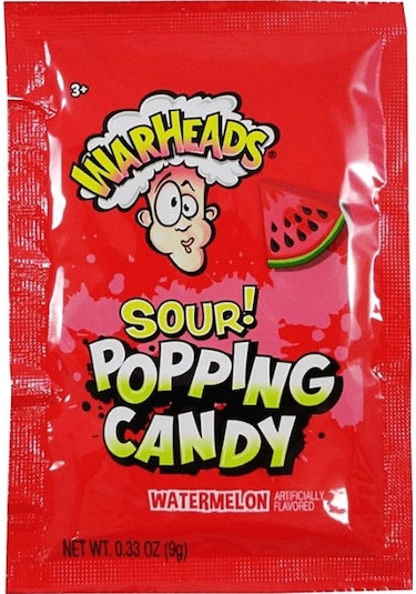 Warheads Sour Popping Candy Watermelon 9 G