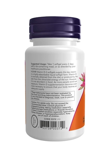 Now Foods Vitamin D-3 5,000 Iu 120 Softgels- İthal