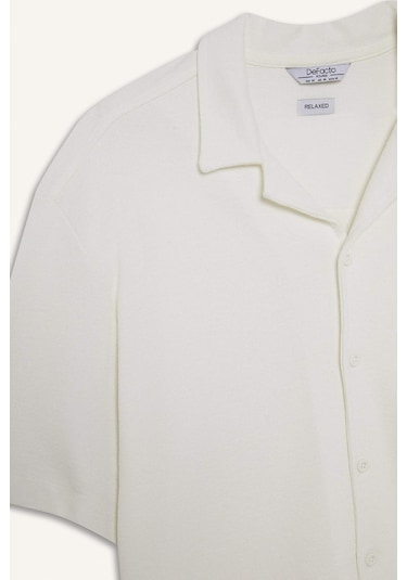 DeFacto Relax Fit Apaş Yaka Yazlık Kısa Kollu Gömlek D7313AX25SPER83