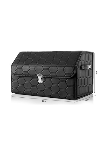 Oto Bagaj Organizeri Kapitone Araç Deri Bagaj Kutu Çanta