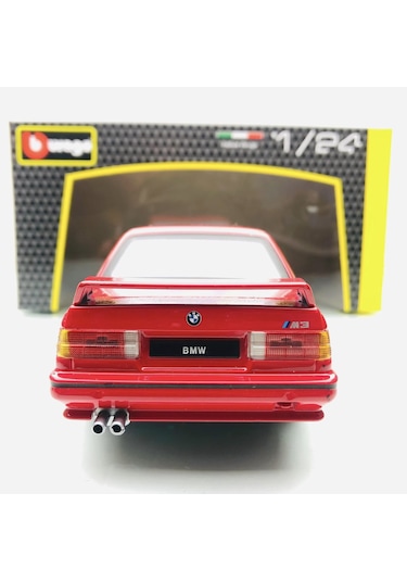 Yeni - New 1988 Bmw M3 E30 Red 1:24 Ölçek Burago Marka