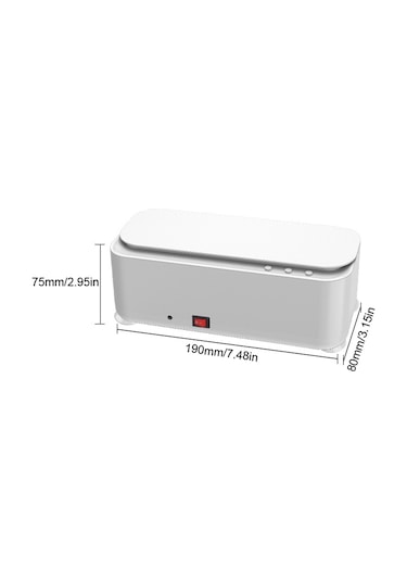Neevoyu Usb Ultrasonik Temizleyici 5w 45khz - Gümüş, Parfüm Fırçası, Gözlük Ve Ev Ofis Gereçleri İçin Elektrikli Derin Temizleyici