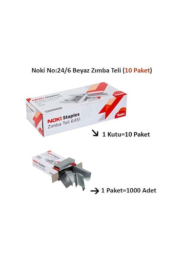 Noki 24/6 Zımba Teli 10'lu Paket
