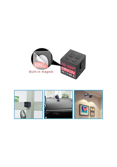 Teltree Siyah Mini Kamera: Hd 1080p, 6 Infrared Gece Görüşü, Hareket Algılama, Tf Kart Desteği 8-32gb - Araç/ev/güvenlik Kamera