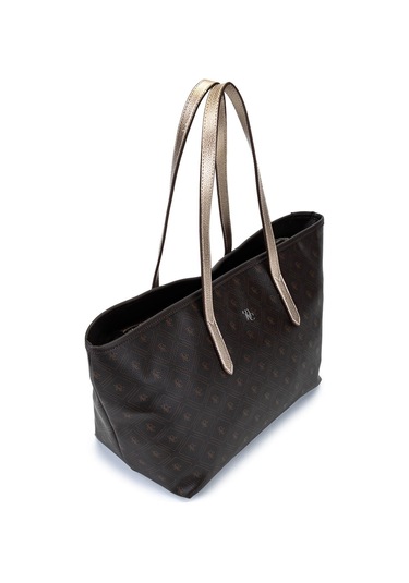 Tamer Tanca Kadın Suni Deri Kahverengi Desen Kol Çantası 743 2341 Bn Cnt Sk25-26 Kahve Gfrj Kahverengi