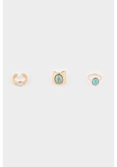 Defacto Kadın 3lü Gold Yüzük F6853axnskr1 Gold