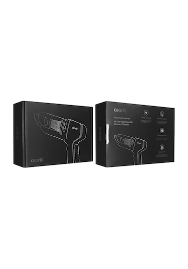 Asonic S2025 Gri/siyah Kablosuz Üflemeli Mini Araç El Şarjlı Süpürgesi 120w 2000mah 9000pa