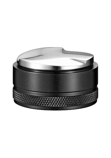 Skycity 51mm Çift Taraflı Çelik Espresso Dağıtıcı Ve Tamper, Ayarlanabilir Derinlikli Kahve Tozu Düzeltici, Delonghi Breville Portafilter Uyumlu Siyah