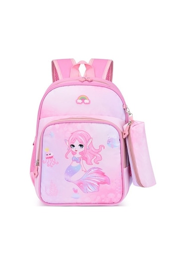Yeni Çocuk Çantası Anaokulu Birinci Sınıf Ilkokul Öğrencileri Karikatür Omuzları Erkek Ve Kadın Rahat Yük Azaltıcı Okul Çantası Z1gp9t Açık Pembe