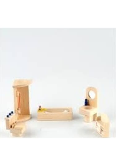 Mom'S Lap Oyun Evi-Ahşap Banyo Seti