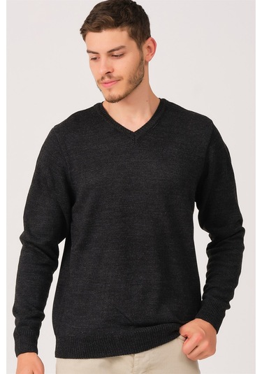 Dewberry V0036 Erkel V Yaka Kazak Antrasit