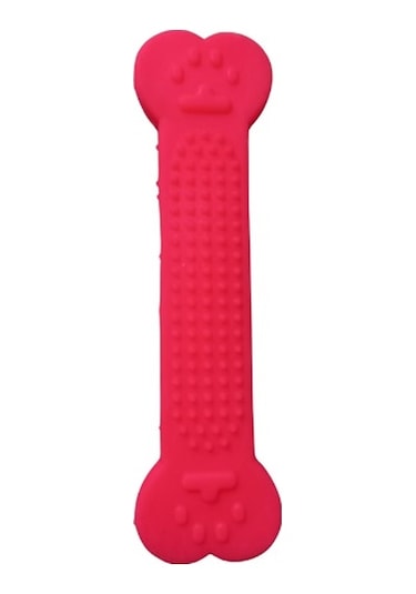 Plastik Kemik Dikenli Yassı Küçük 14 Cm Pembe