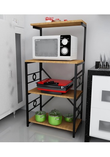 Çok Amaçlı Mutfak Dolapları, Mutfak Bangosu,raf, Mutfak Düzenleyici ,kahve Köşesi Dolabı, Kitaplık Ceviz