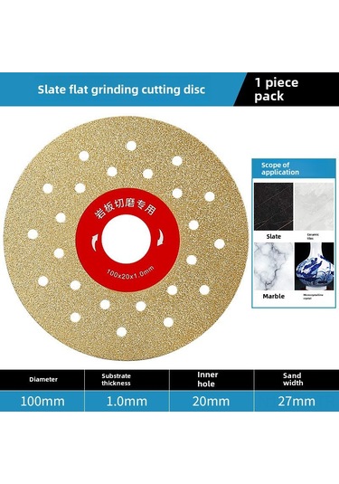 Hombey Kaya Taşı Kesme Ve Zımparalama Diski, 45 Derece Köşe Oluşturma, Kenar Düzenleme, Çatlamaz, Açı Zımpara Makinesi Uyumlu