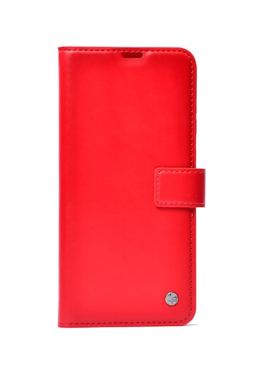 Redmi Note 15 Pro Plus Kılıf Standlı Kapkalı Cüzdan Kopçalı Kar Deluxe Kırmızı