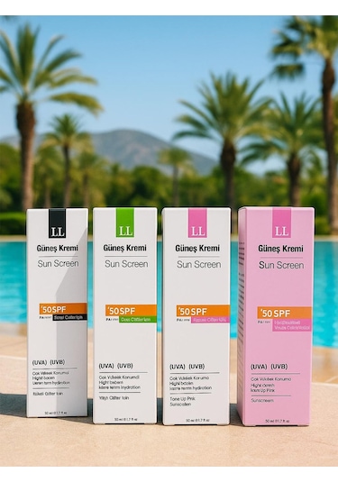 Lau Lau Tone Up Pink Lekeli Ciltler için Güneş Kremi SPF50+ 50 ML