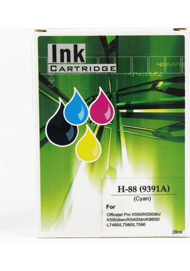 Uyumlu İnk For Hp C9391a H88 Mavi İnk Kartuş 28ml