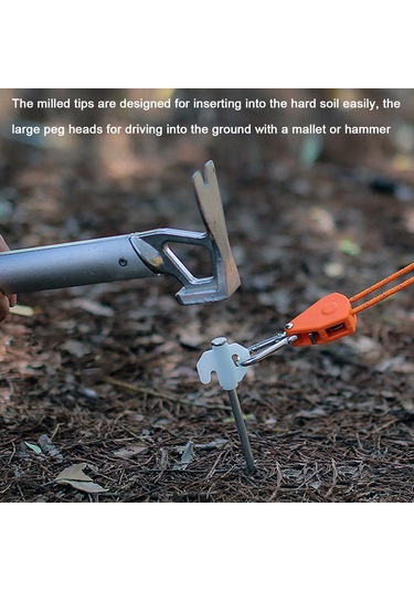 Geeksen Kamp Tenteği 21cm Güneş Işığı Parlayan Çelik Çivi 10 Adet - Dış Mekan, Kamping, Çadır Donanımı, Rüzgar Dayanıklı Kalın Tip Gümüş