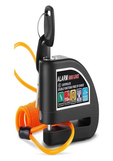 Pc-05 110db Kablolu Alarmlı 7mm Çelik Pim Motosiklet Scoter Bisik