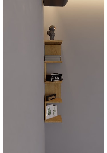 Artix Zigzag Duvar Rafı Çam Atlantik Çam