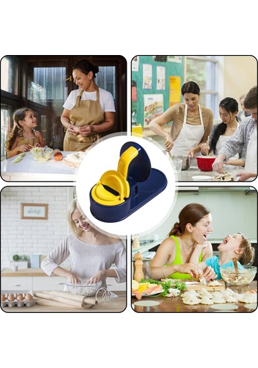 Ximistore9 3'ü 1 Arada Mutfak Aleti: Çıtır Manti, Mantı Ve Poğaça Kalıbı - Hızlı Hamur Press - Güvenli Pp Malzeme - Mavi Çok Renkli
