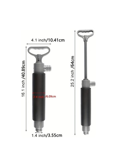 Chuangyinshop Portable Underwater Pump 1 Set Manuel Dalgıç Pompası Tekne Kano Acil Durum Tahliye Pompası