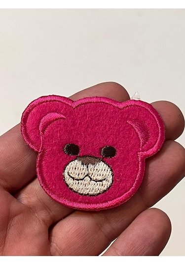 5x4 Cm Ütü Ile Yapışan Pembe Ayıcık Yama Arma Aplike
