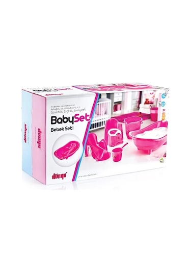 5 Parça Oturaklı Bebek Bakım Yıkama Seti Pembe Çok Renkli