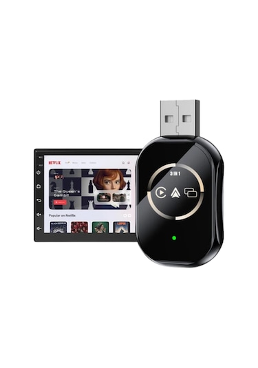 Kablosuz Carplay Android Auto Adaptörü Otomatik Eşleşme