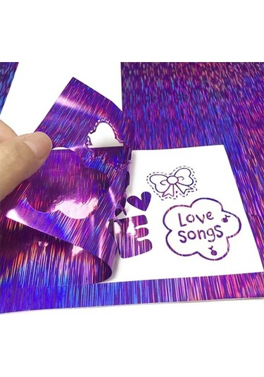 Novahub 30,5 X 100 Cm Illüzyon Lazer Fırçalanmış Parıltılı Altın Vinil Etiket/