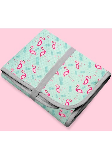 Anne Bebek Bakım Örtüsü Alez Yenidoğan Alt Açma Değiştirme Flamingo Organizer Ped Minder ÇiftTaraflı